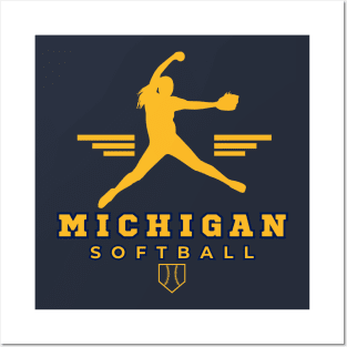 Michigan Wolverines Softball Posters and Art